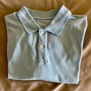 J Crew classic pique polo Large L light blue